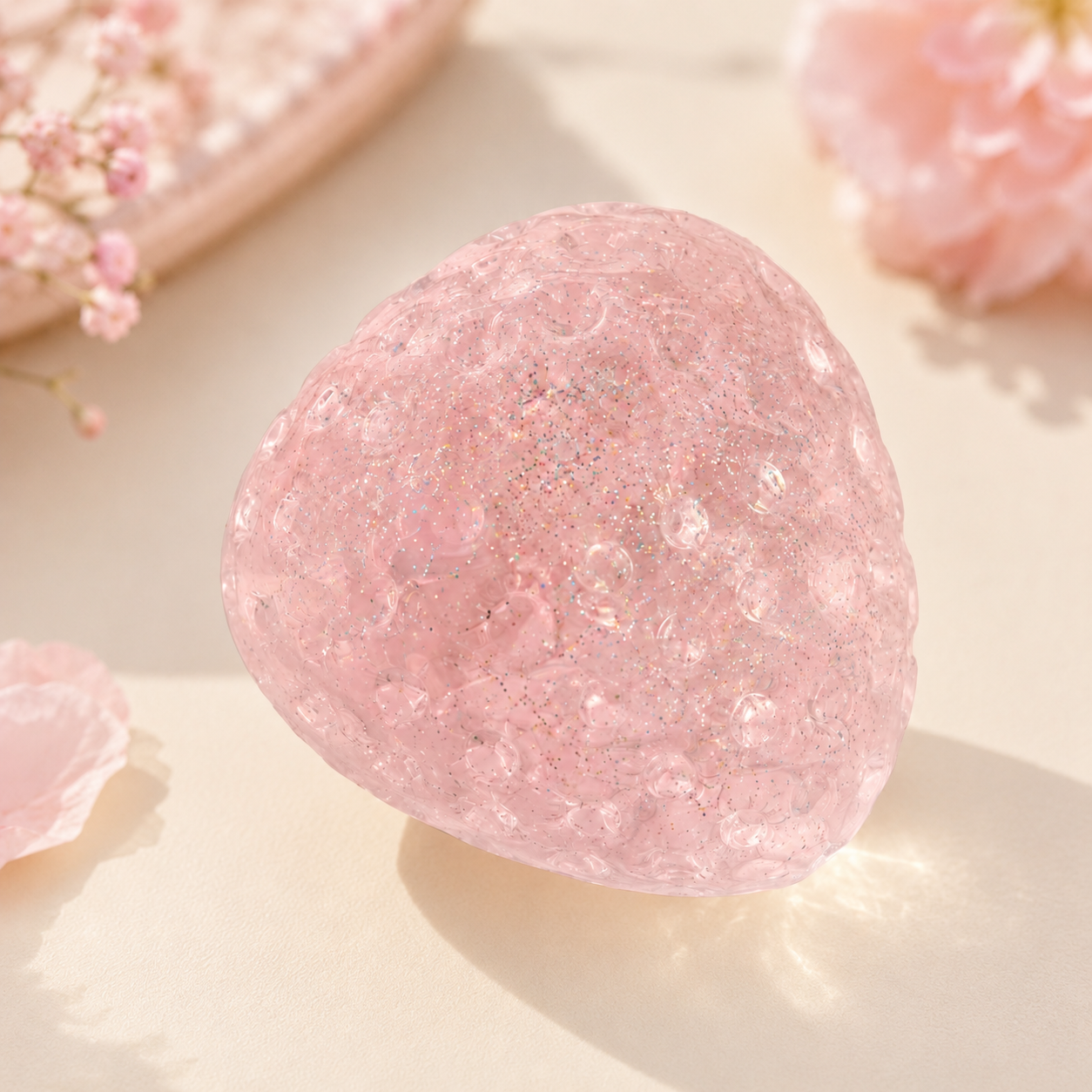 Glittery Strawberry Squishy