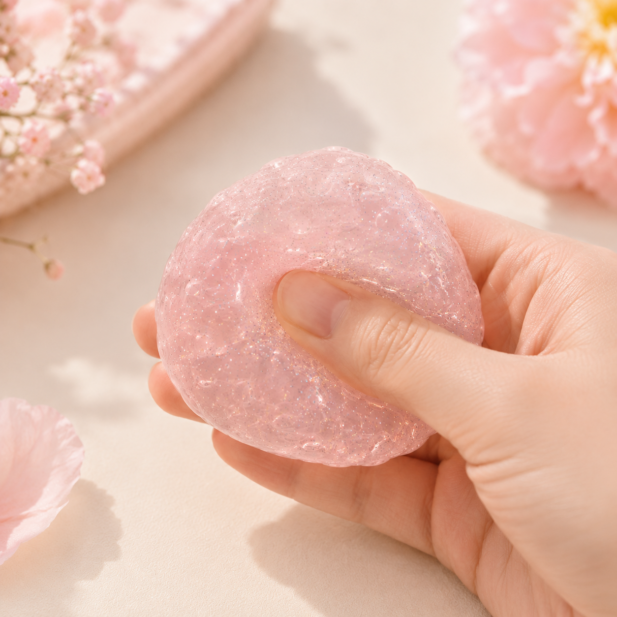 Glittery Strawberry Squishy