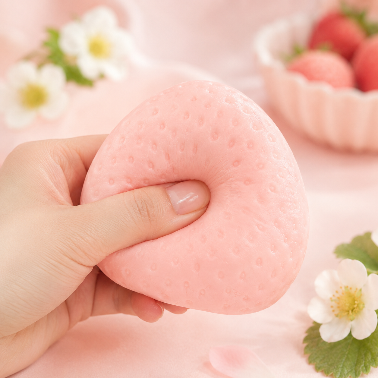 Pink Strawberry Squishy