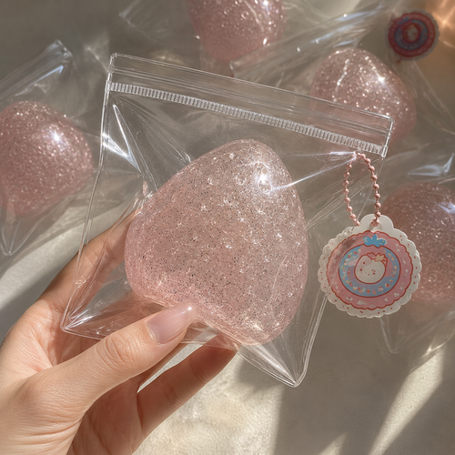 Glittery Strawberry Squishy